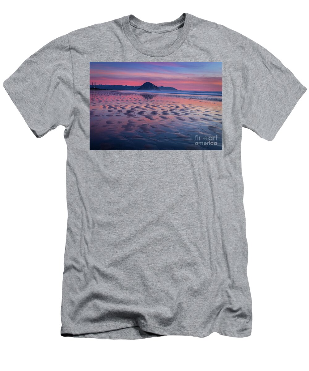 Sunset T-Shirt featuring the photograph Pastel Sunset Over Morro Bay by Mimi Ditchie