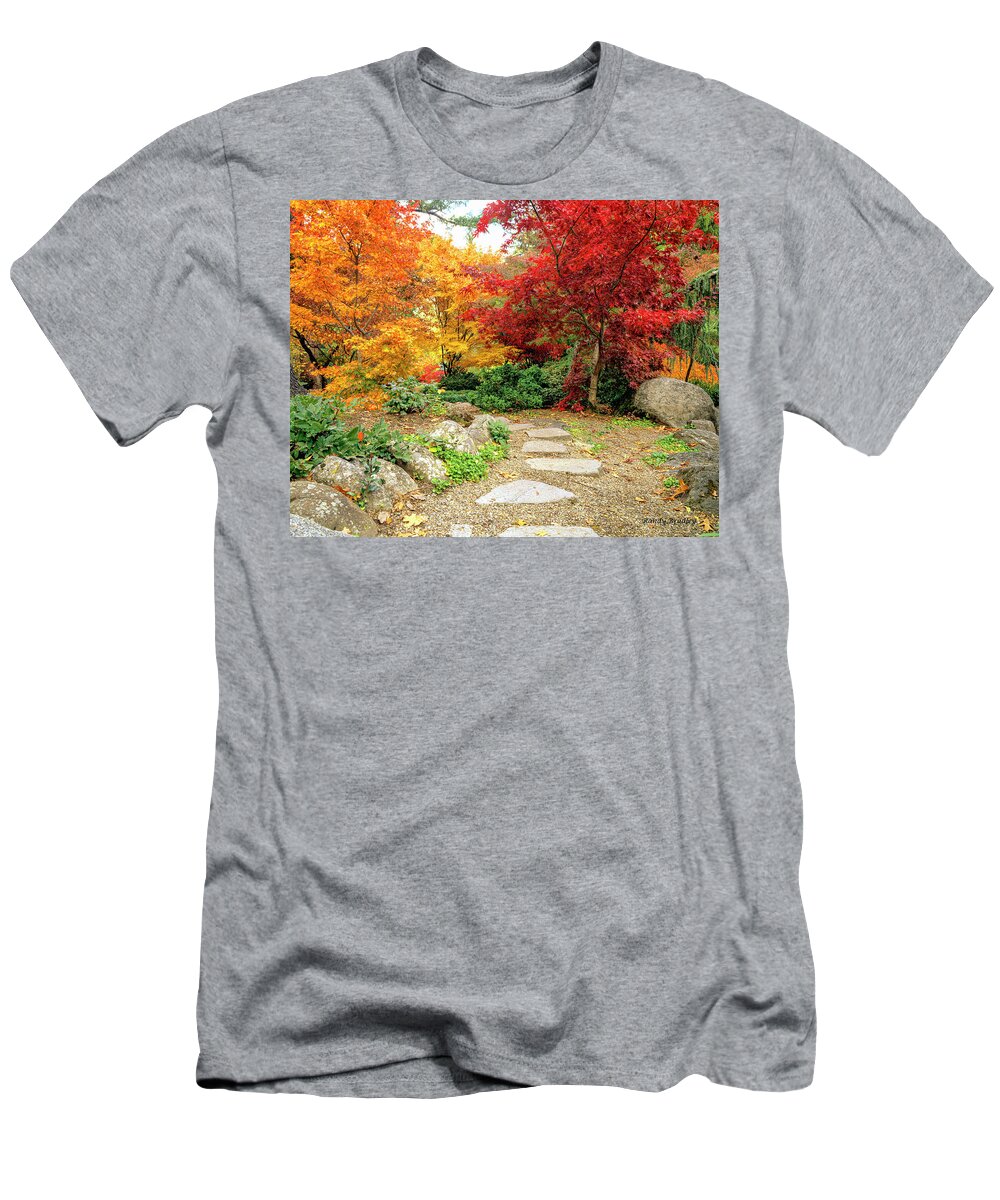 Trees T-Shirt featuring the photograph Path Through Autumn by Randy Bradley