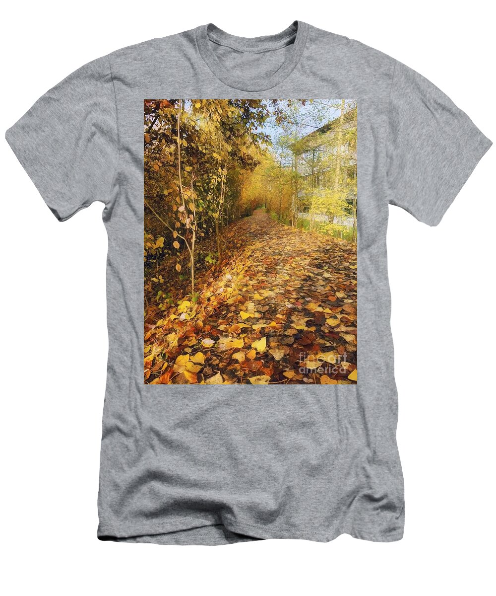 Highschool T-Shirt featuring the photograph Path To School by Claudia Zahnd-Prezioso