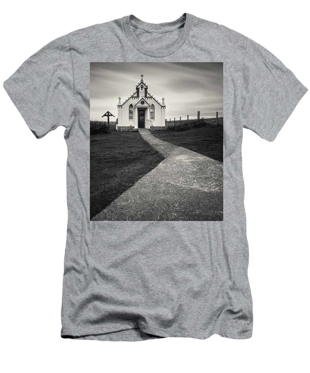 Italian T-Shirt featuring the photograph Path to the Italian Chapel by Dave Bowman