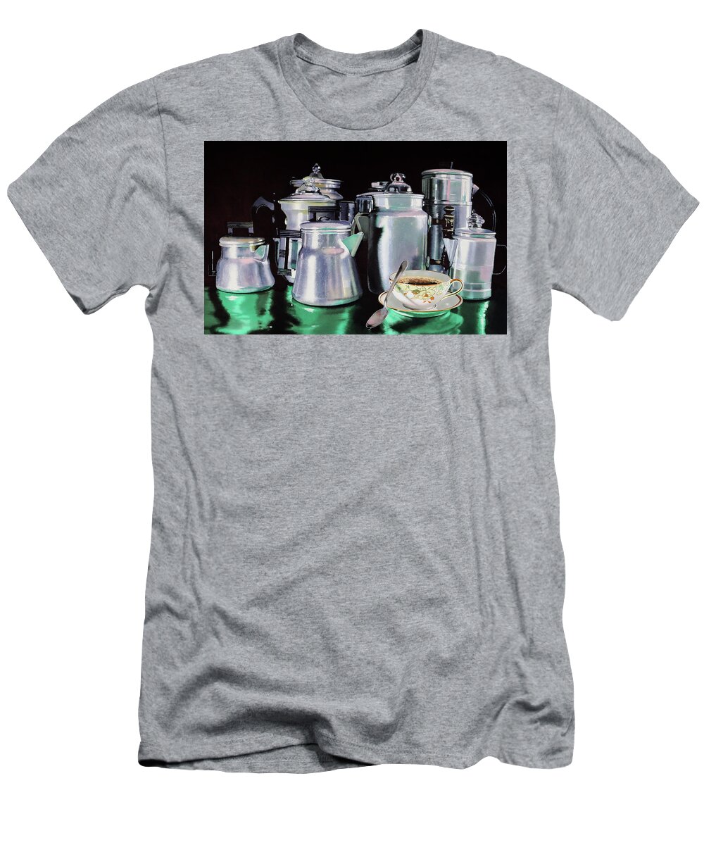 Coffee T-Shirt featuring the painting Percolated by Denny Bond