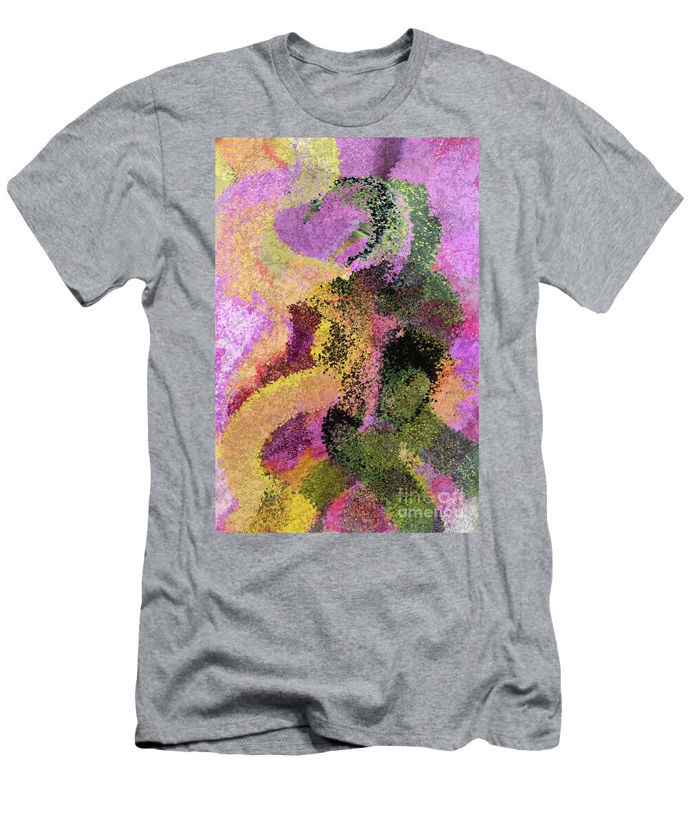 Abstract T-Shirt featuring the digital art Perseverance with Purple by Bentley Davis