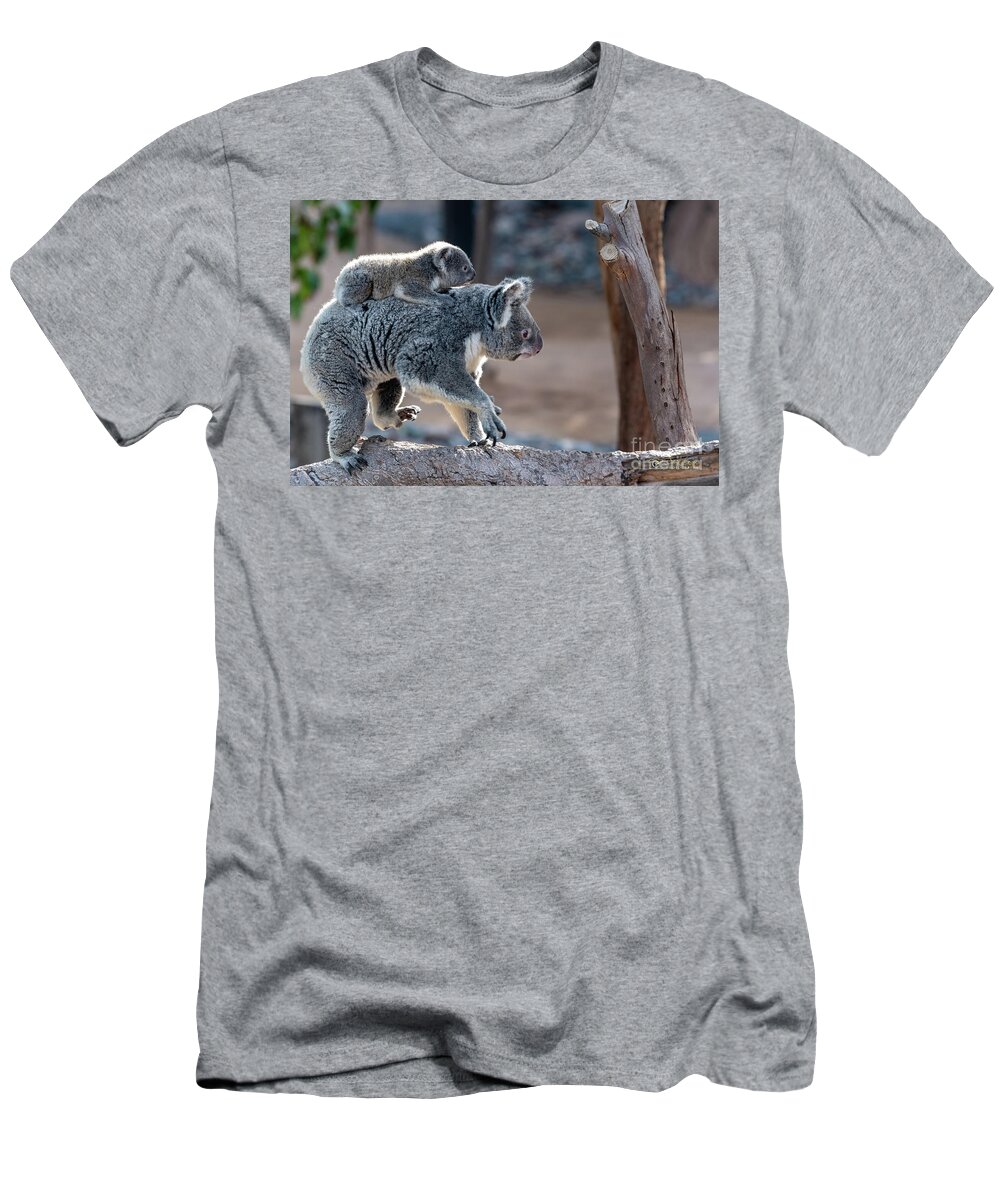 San Diego Zoo T-Shirt featuring the photograph Piggy Back Rides by David Levin