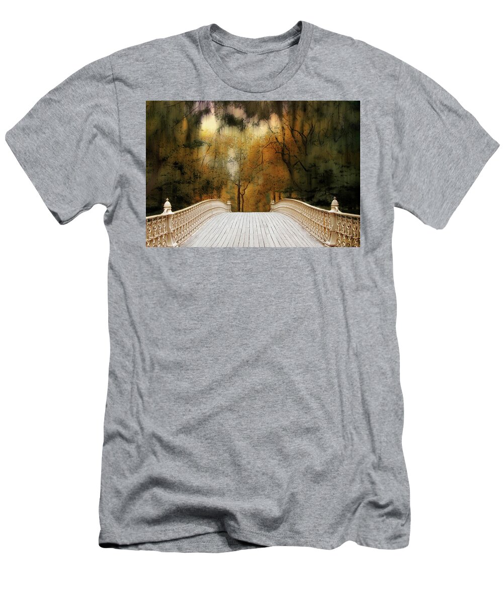 Bridge T-Shirt featuring the photograph Pine Bank Arch in Autumn by Jessica Jenney