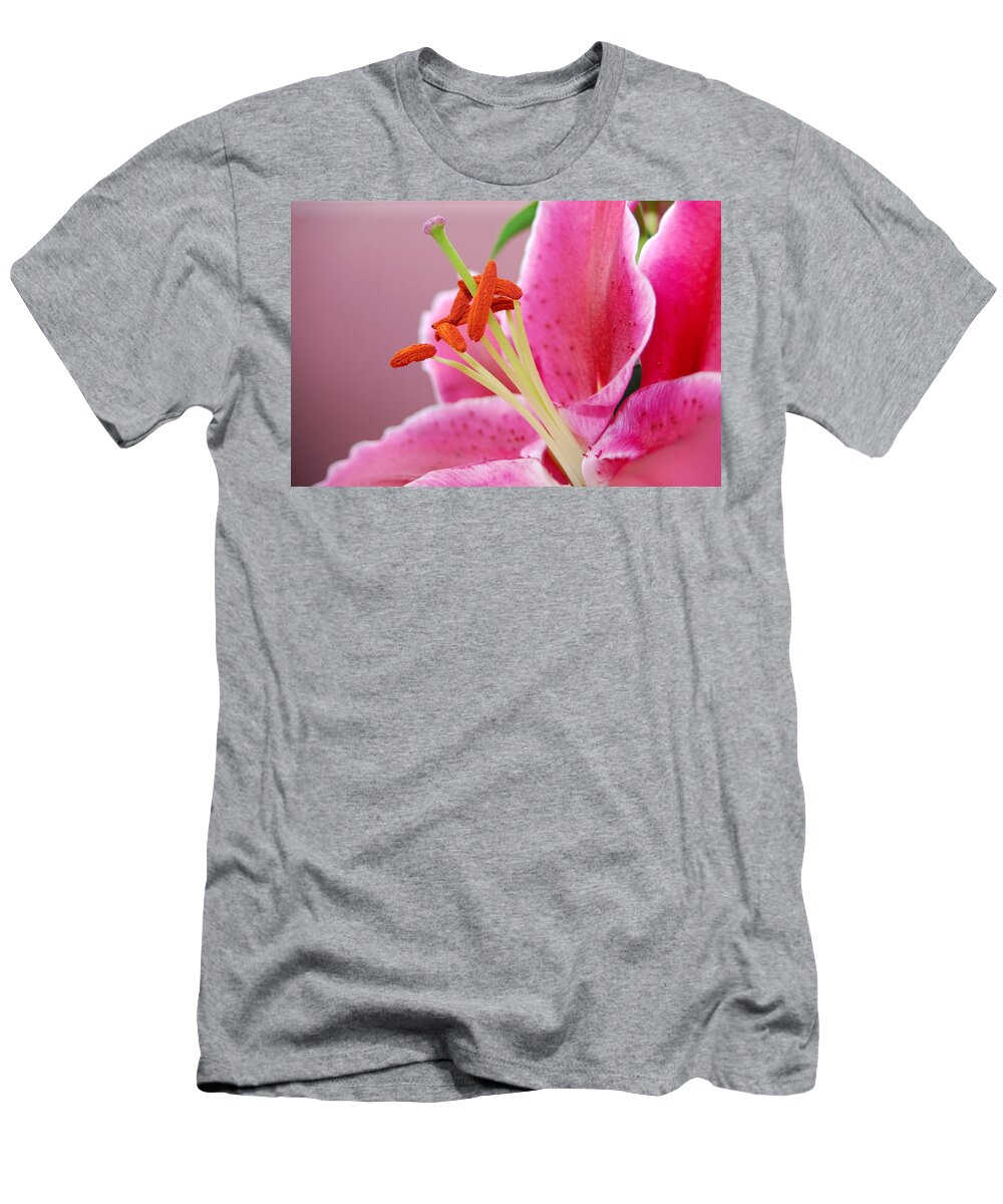 Lily T-Shirt featuring the photograph Pink Lily 4 by Amy Fose