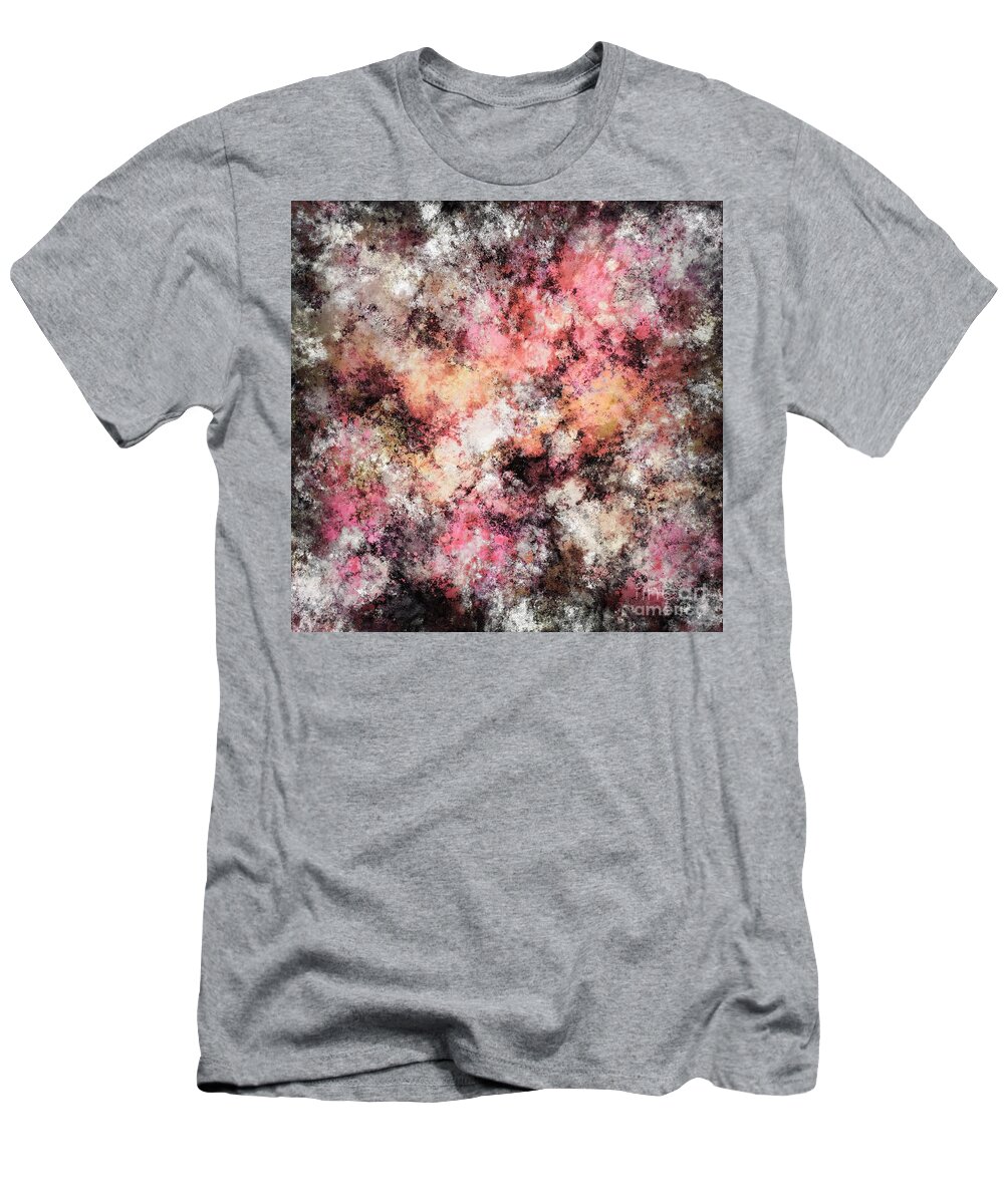 Pinks T-Shirt featuring the digital art Pink stone by Keith Mills