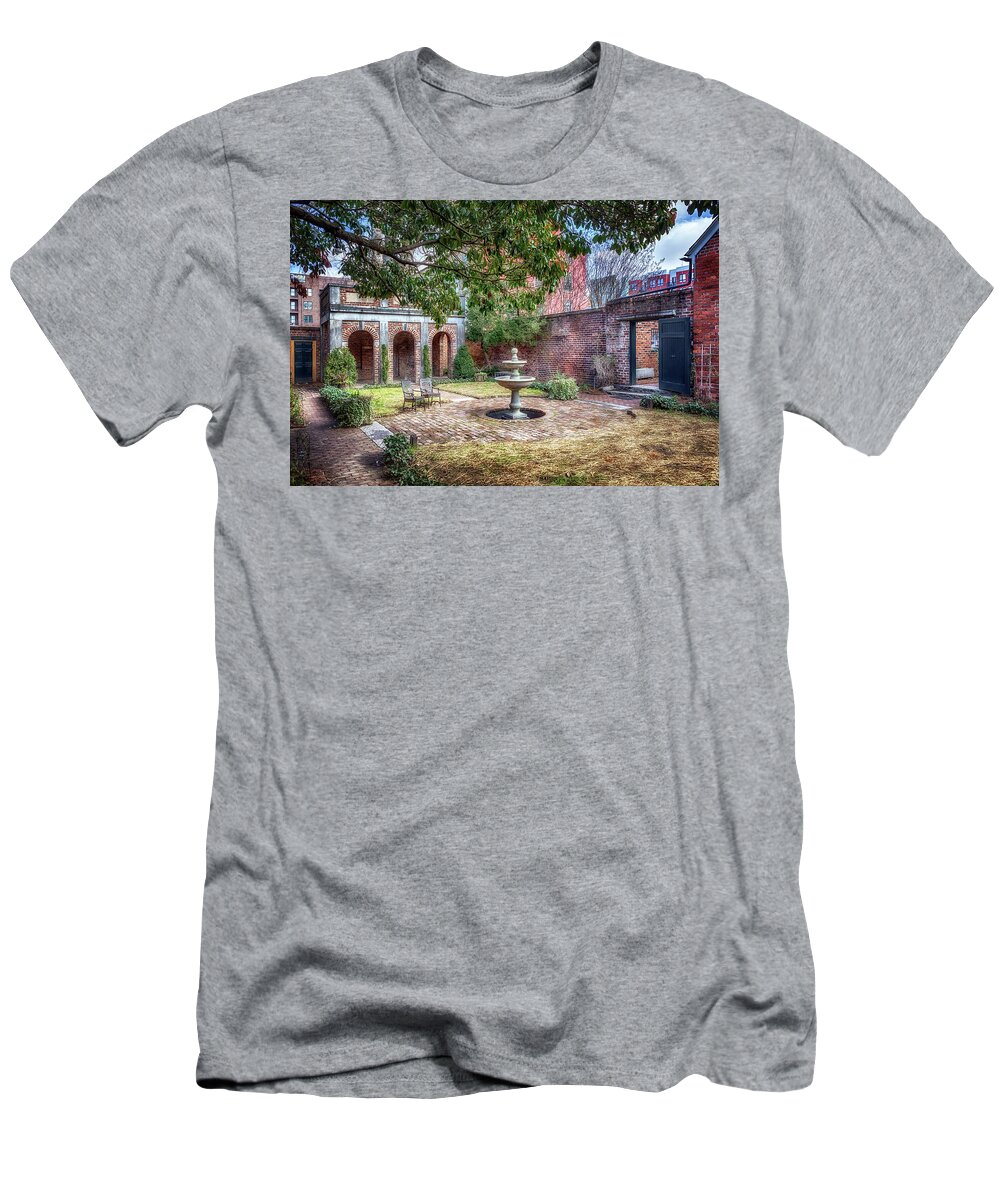Richmond T-Shirt featuring the photograph Poe's Enchanted Garden by Susan Rissi Tregoning