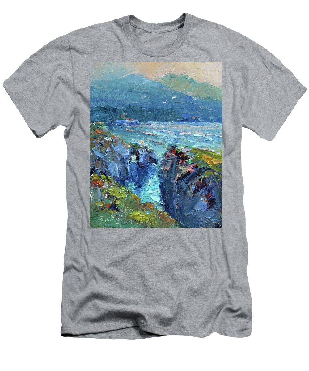 Point Lobos T-Shirt featuring the painting Point Lobos by John McCormick