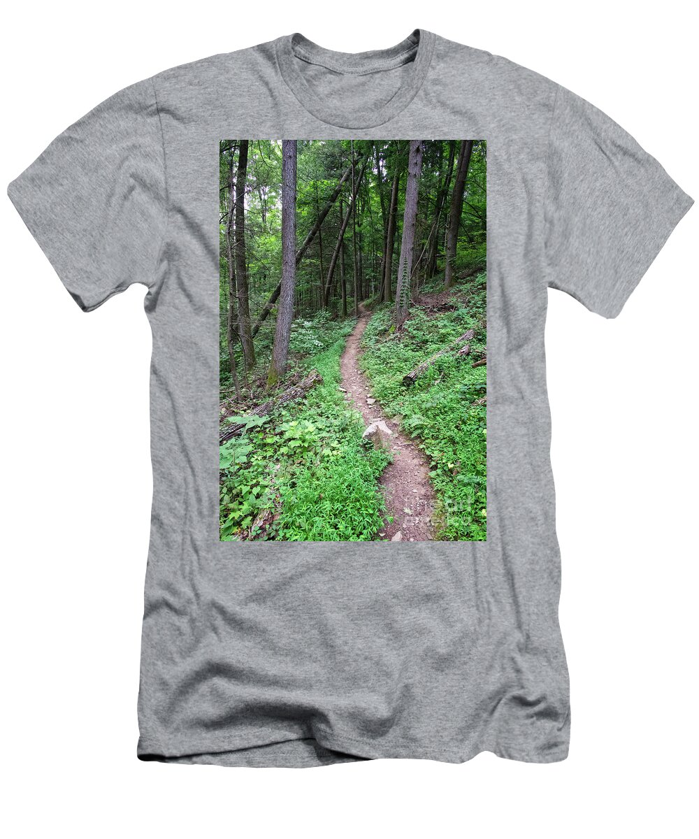 Obed T-Shirt featuring the photograph Point Trail At Obed 13 by Phil Perkins
