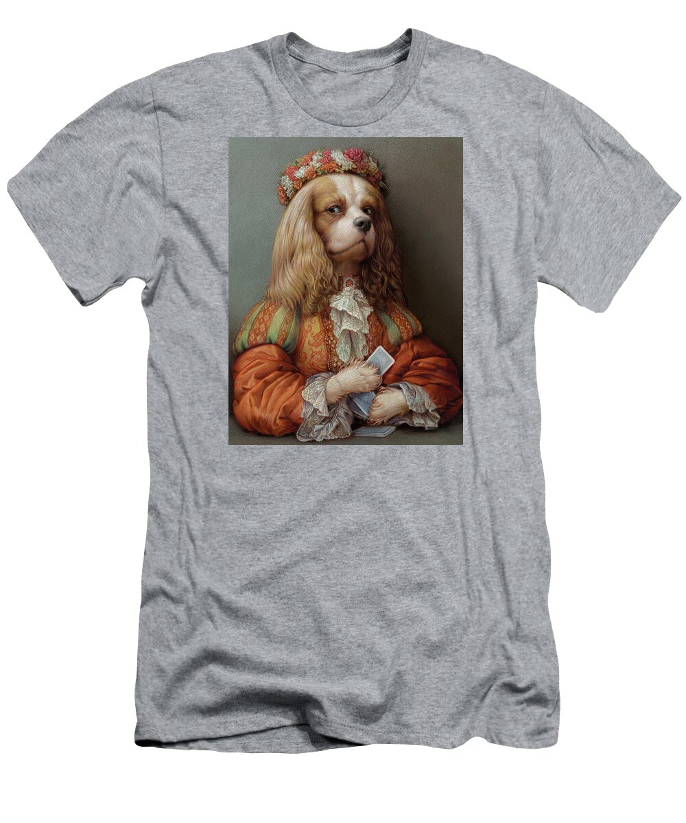 Cavalier T-Shirt featuring the pastel Pokerdog Cavalier by Kurt Wenner