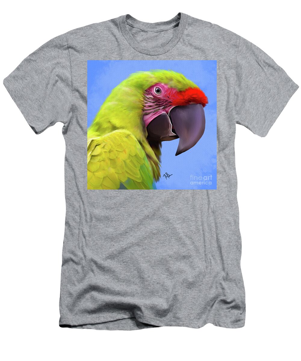 Parrot T-Shirt featuring the painting Polly by Tammy Lee Bradley
