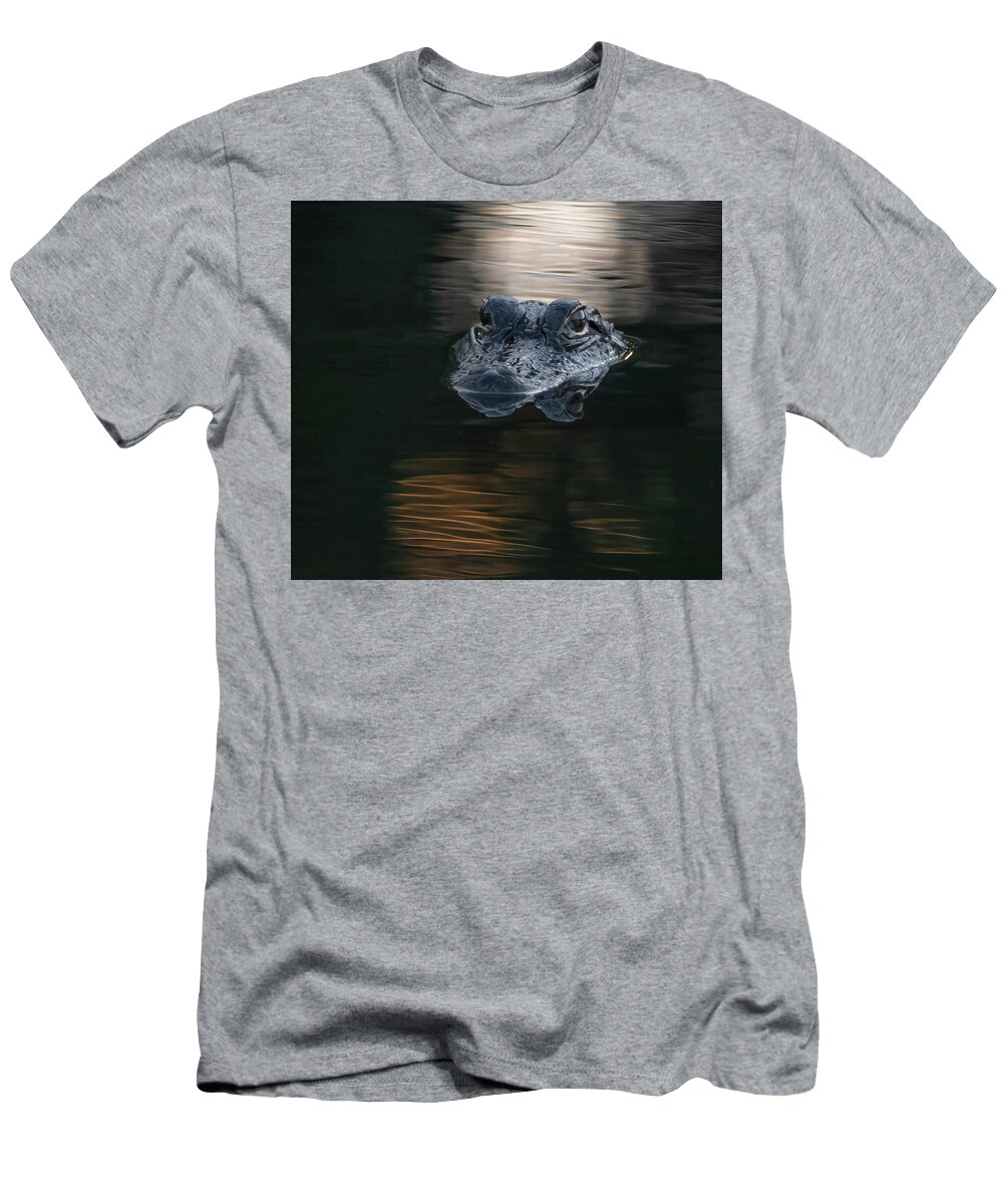 Aligator T-Shirt featuring the photograph Ponte Vedra Gator by Larry Marshall