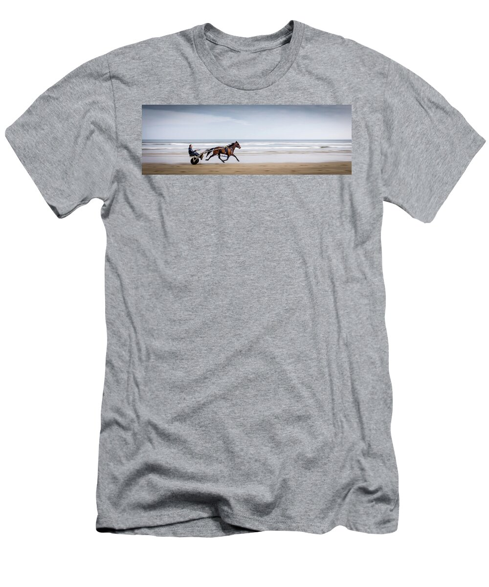 Pony T-Shirt featuring the photograph Pony and Trap by Nigel R Bell