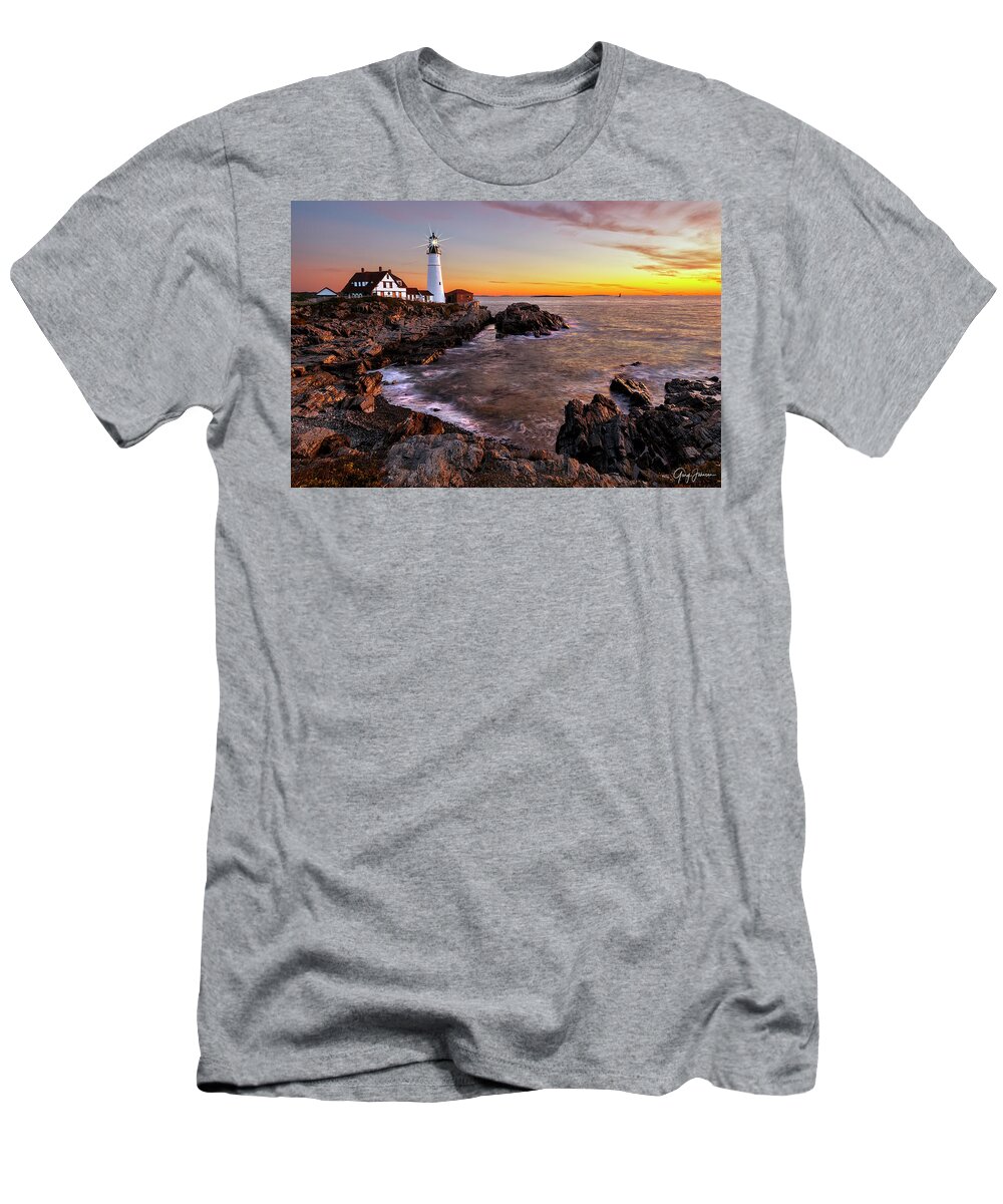 Maine T-Shirt featuring the photograph Portland Head Lighthouse by Gary Johnson