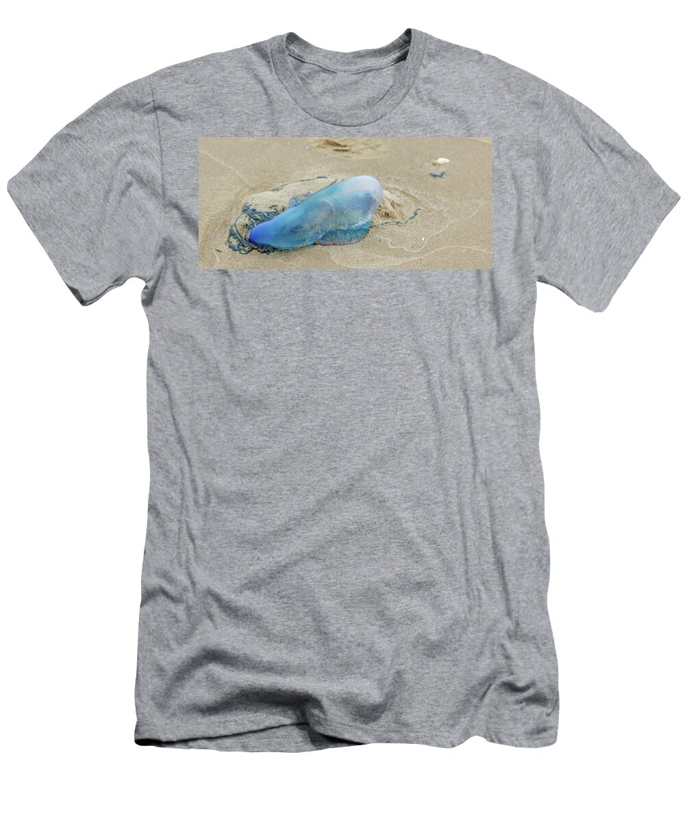 Jellyfish T-Shirt featuring the photograph Portuguese Man-of-War by Steve Templeton
