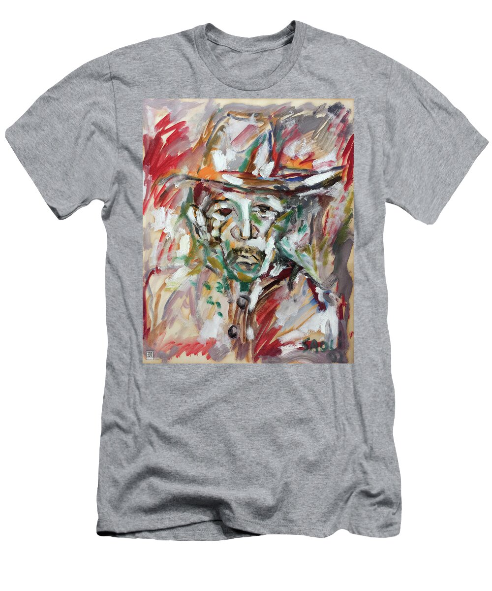 African Art T-Shirt featuring the painting Preacherman by Winston Saoli 1950-1995