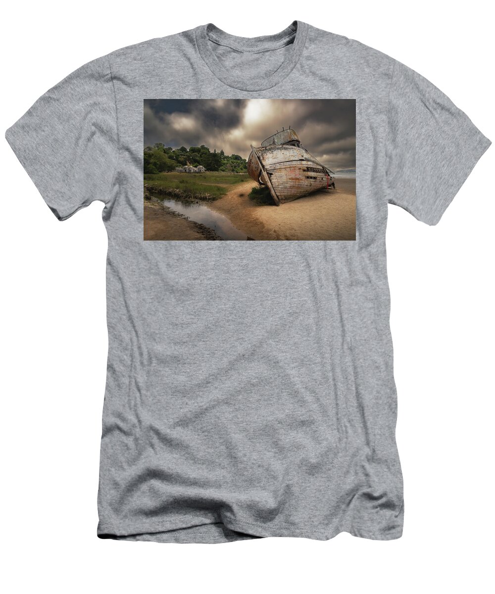 Inverness T-Shirt featuring the photograph Pt. Reyes Shipwreck by Laura Macky