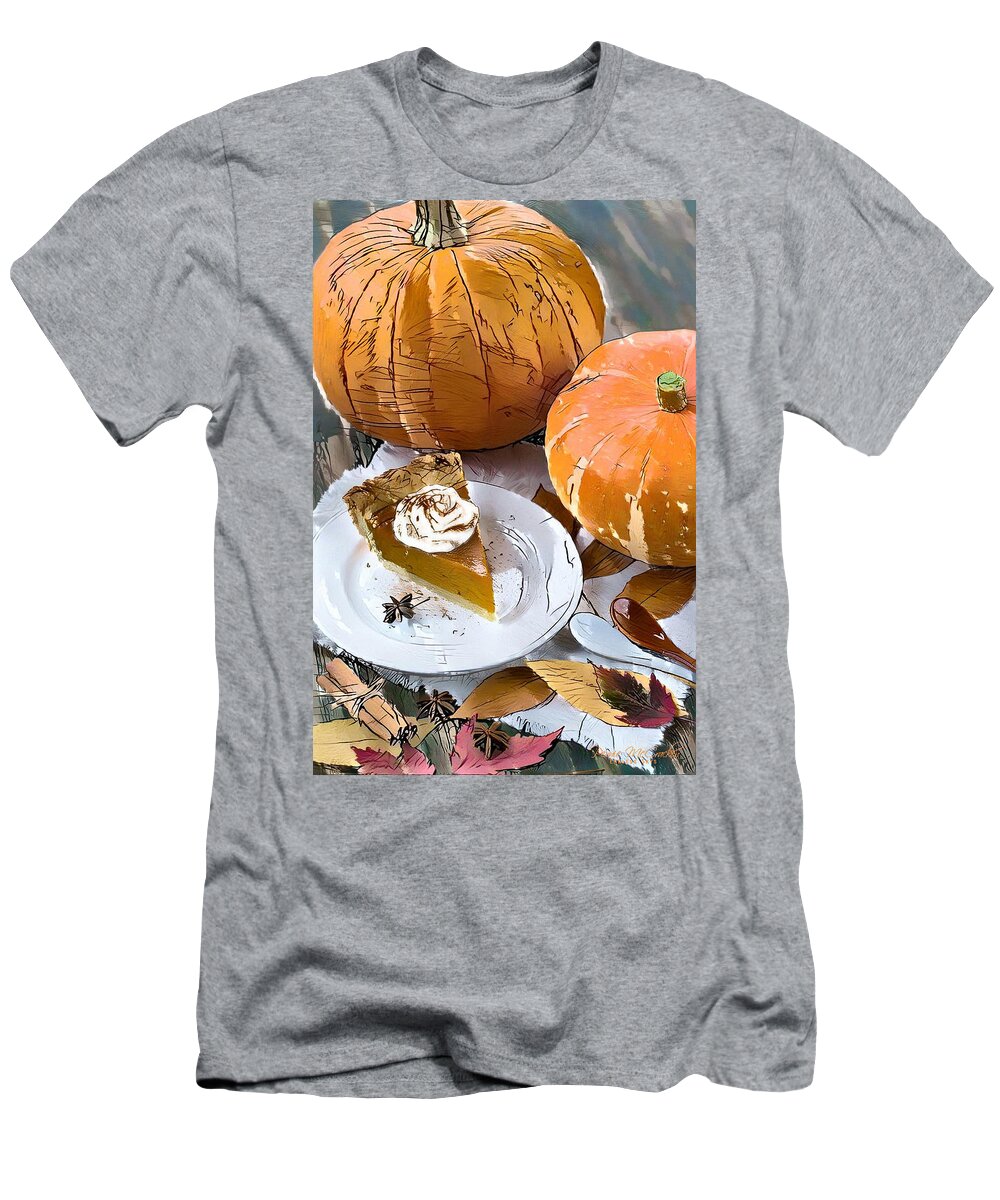 Pumpkin Pie T-Shirt featuring the digital art Pumpkin Pie by Pennie McCracken
