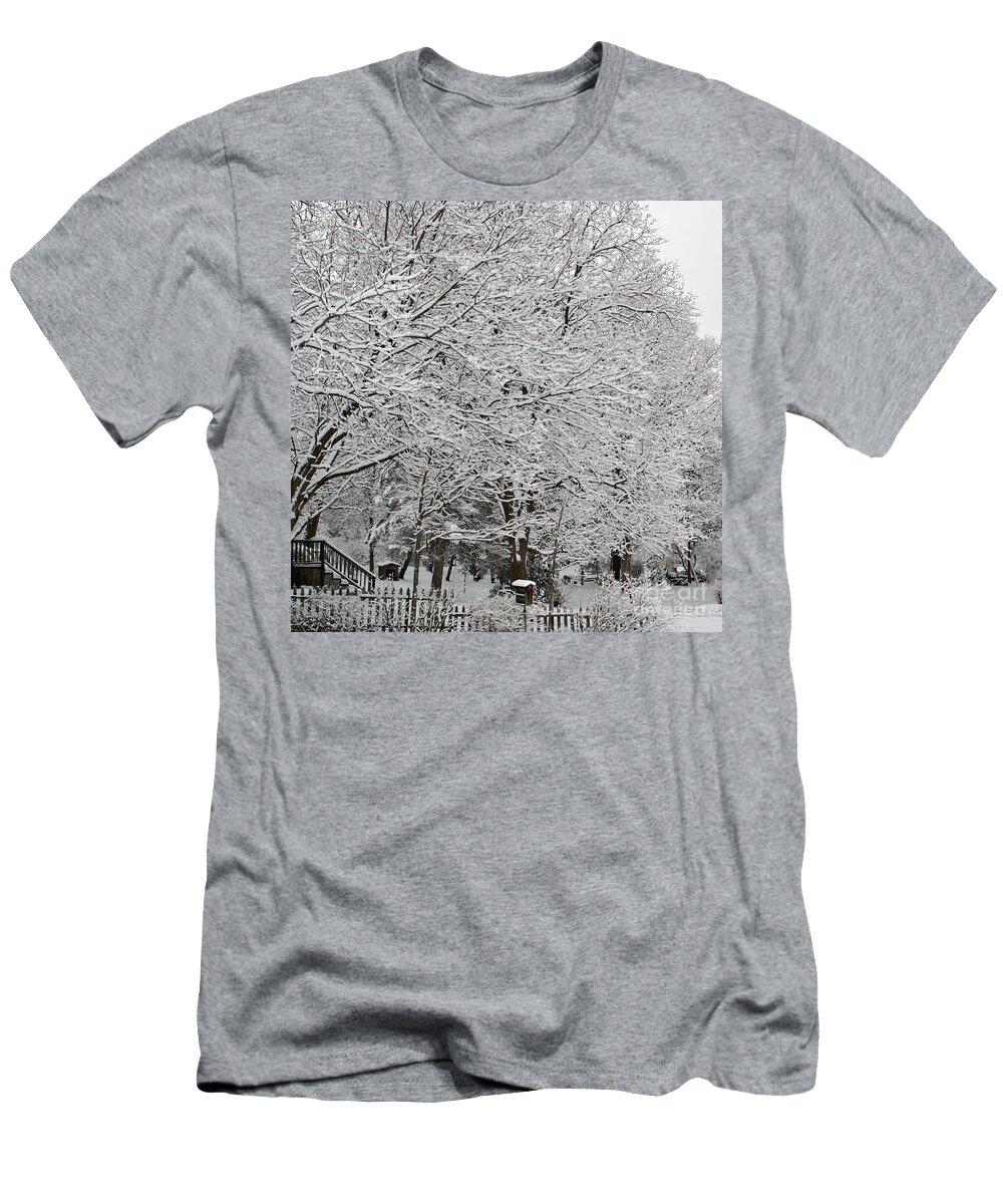 Landscape Photography T-Shirt featuring the photograph Purity of Snow - Square by Frank J Casella