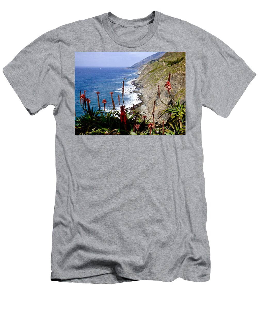 Big Sur T-Shirt featuring the photograph Ragged Point Inn View by Amelia Racca