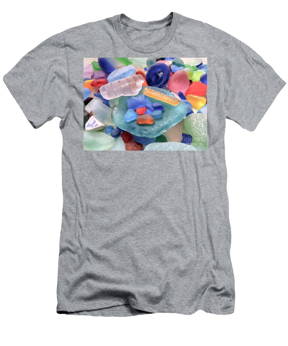 Sea Glass T-Shirt featuring the photograph Rare trinkets by Janice Drew