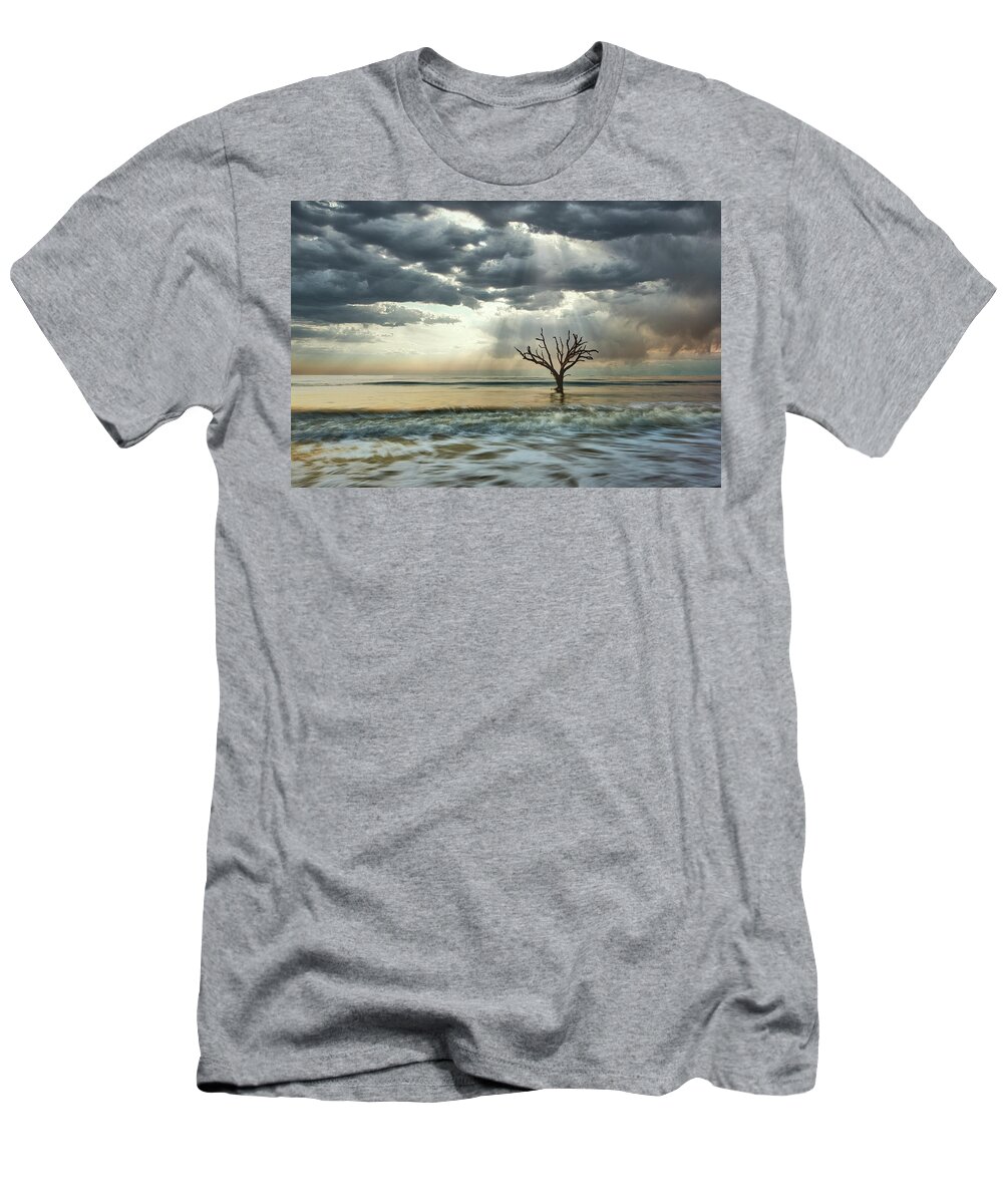 Nature T-Shirt featuring the photograph Rays over Botany Bay by Jon Glaser