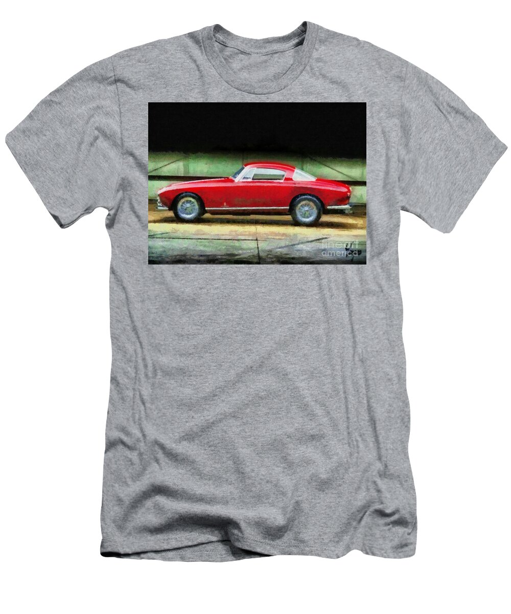 Car T-Shirt featuring the digital art Red Beauty by Yorgos Daskalakis