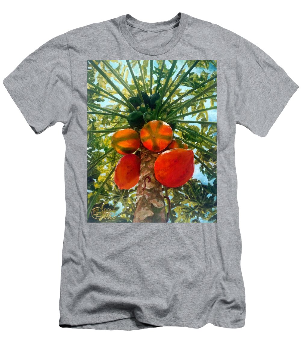 Red Lady Papaya T-Shirt by Bong Perez - Fine Art America