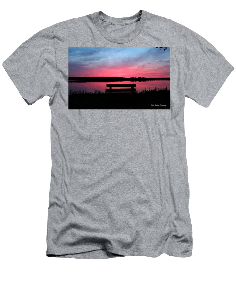 Sunset T-Shirt featuring the photograph Red Sky Sunset by Mary Walchuck