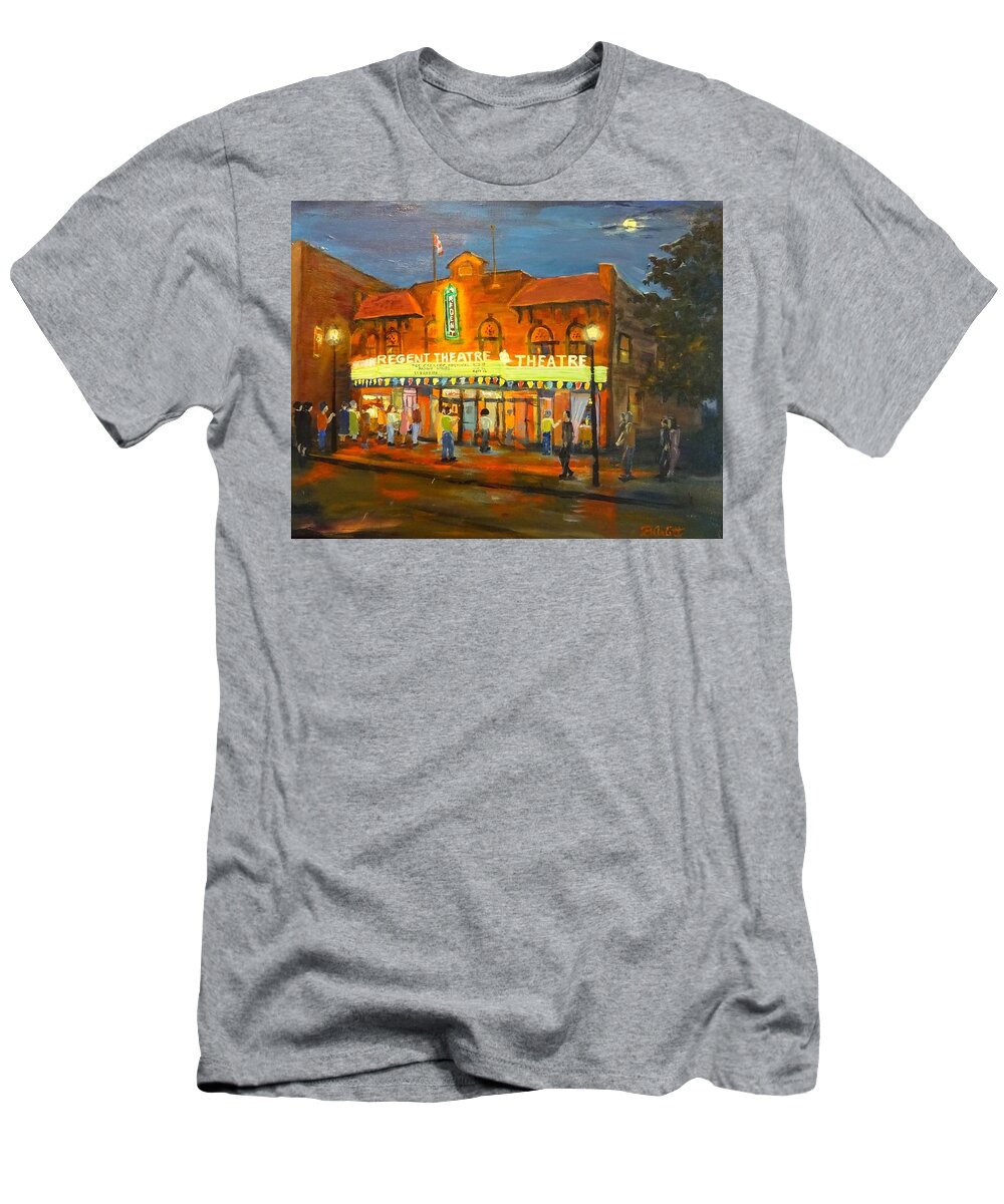 Regent T-Shirt featuring the painting Regent Opera House by Brent Arlitt