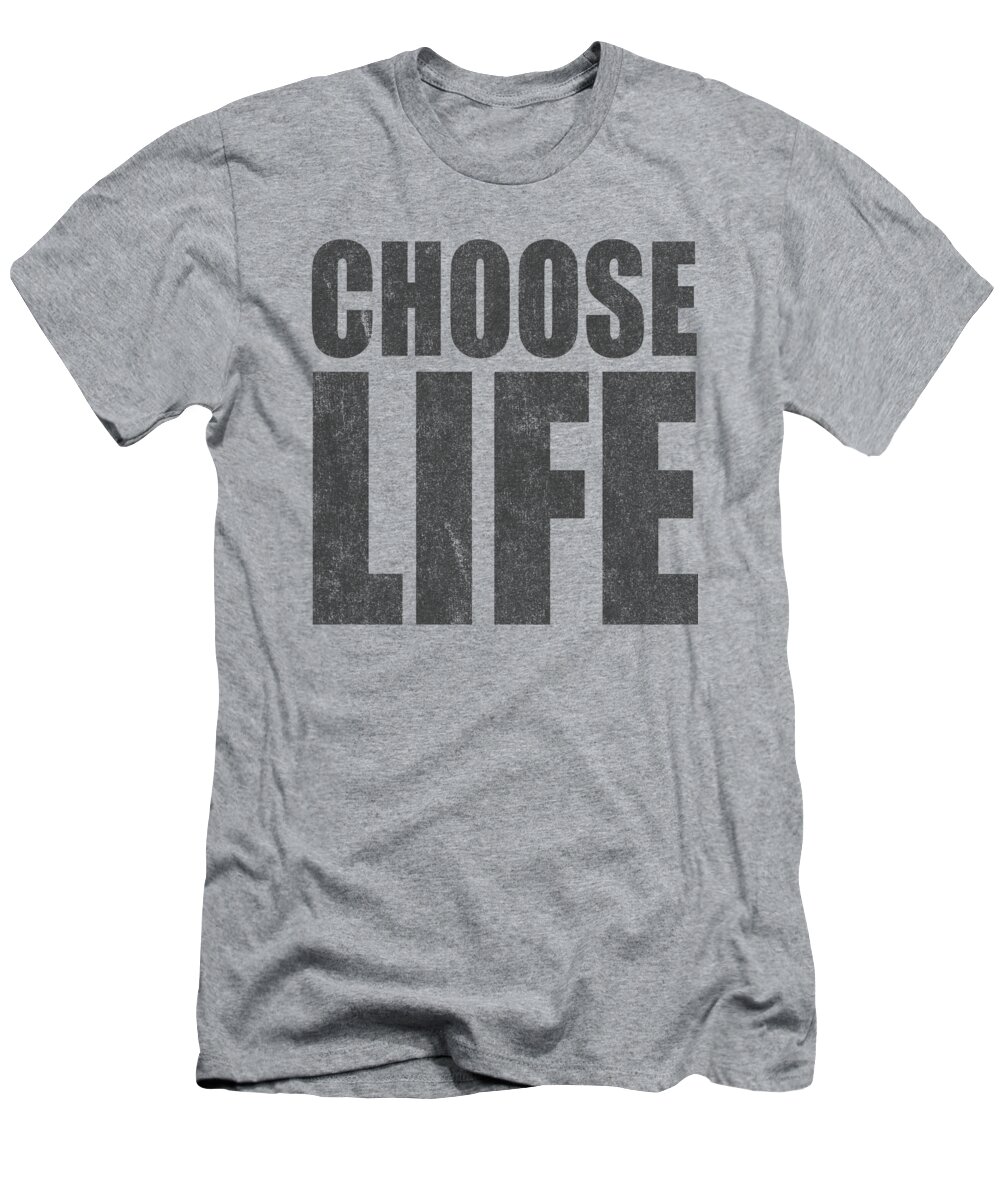 Peace T-Shirt featuring the digital art Retro Choose Life by Flippin Sweet Gear