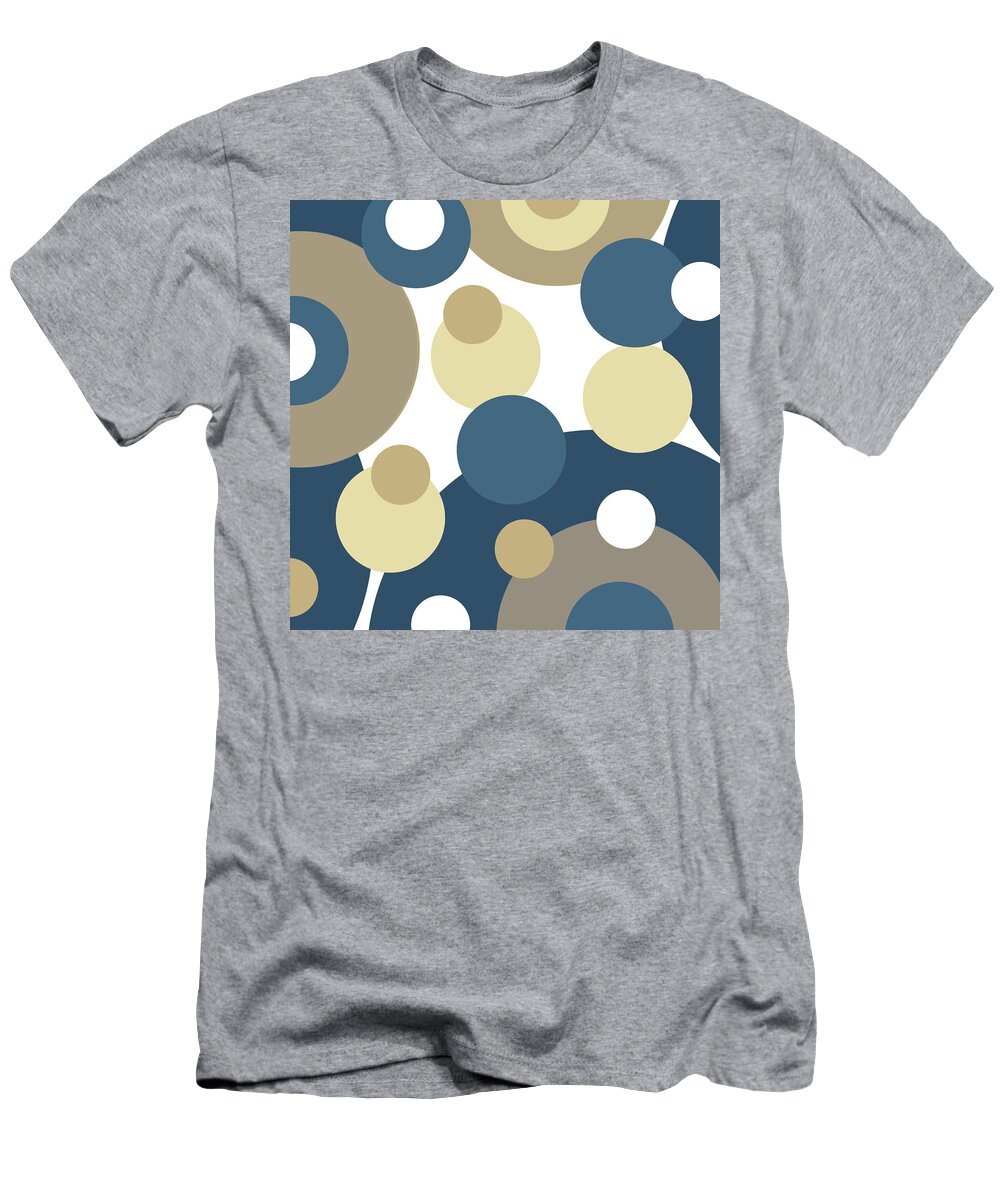 Circle T-Shirt featuring the digital art Retro circles Pattern by Amelia Pearn
