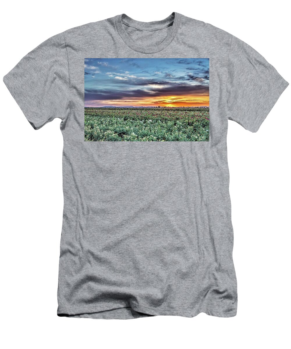Visions West Valley T-Shirt featuring the photograph Rose Fields 48x by Randy Jackson