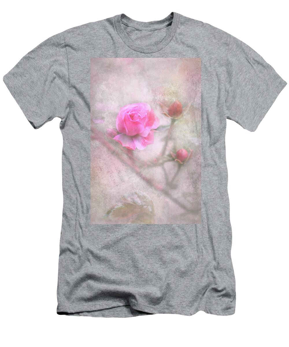 Abstract T-Shirt featuring the photograph Roses in abstract by Sue Leonard