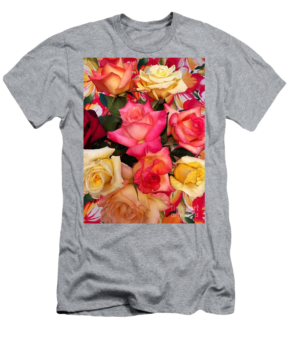 Flower T-Shirt featuring the photograph Roses, Roses by Jeanette French