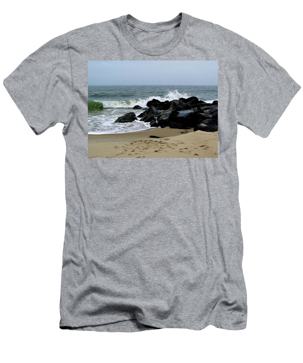Ocean T-Shirt featuring the photograph Rough Seas by Linda Stern