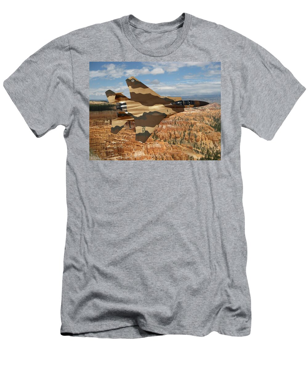 Eagle T-Shirt featuring the digital art RSAF F-15 Eagle by Custom Aviation Art