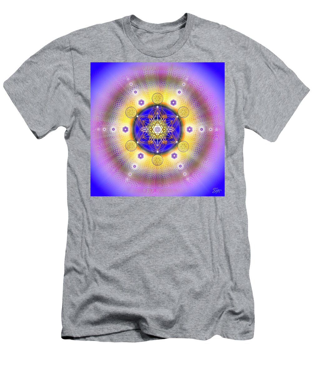 Endre T-Shirt featuring the digital art Sacred Geometry 840 by Endre Balogh