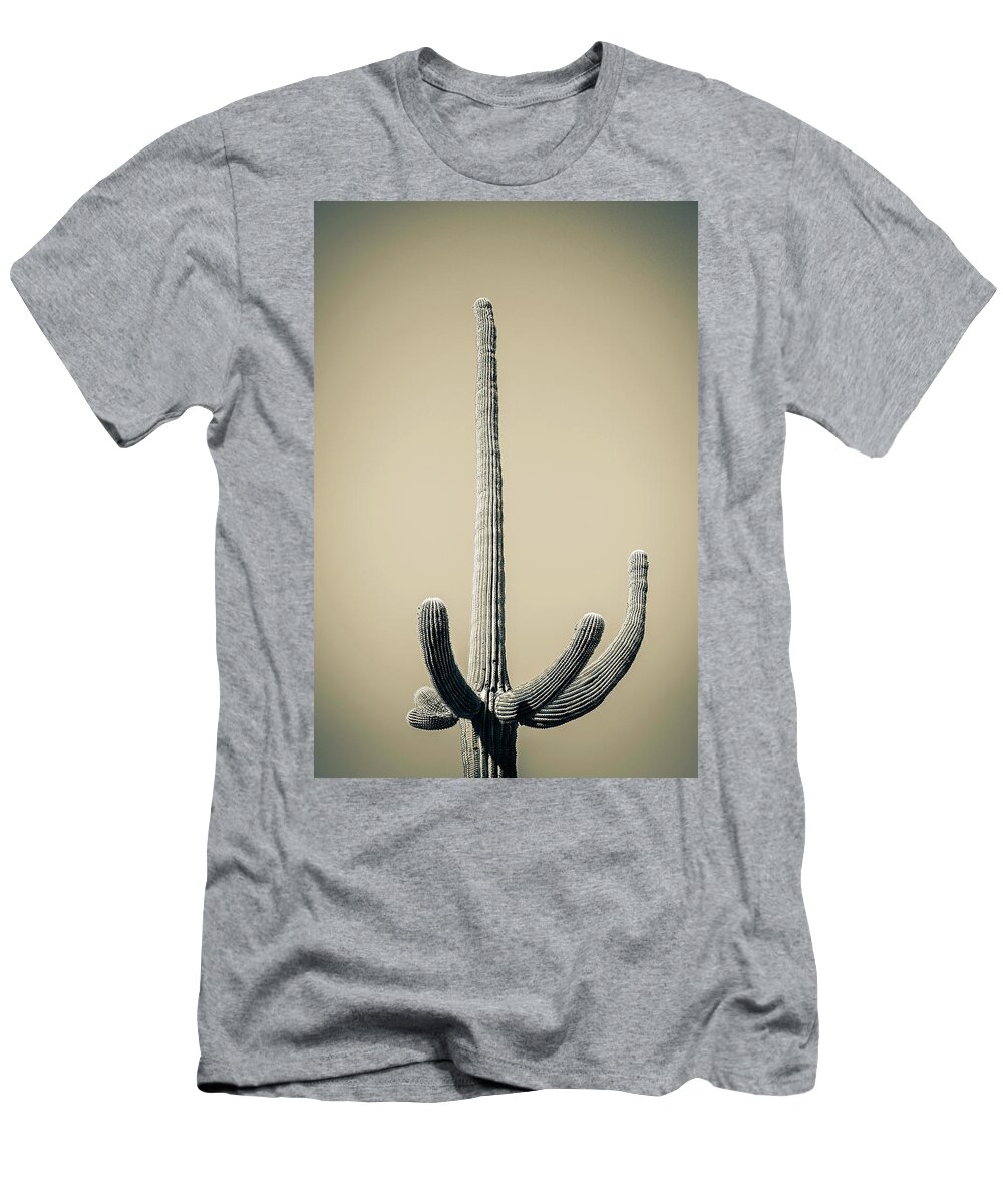 Atmospheric T-Shirt featuring the photograph Saguaro Sepia by Jennifer Wright