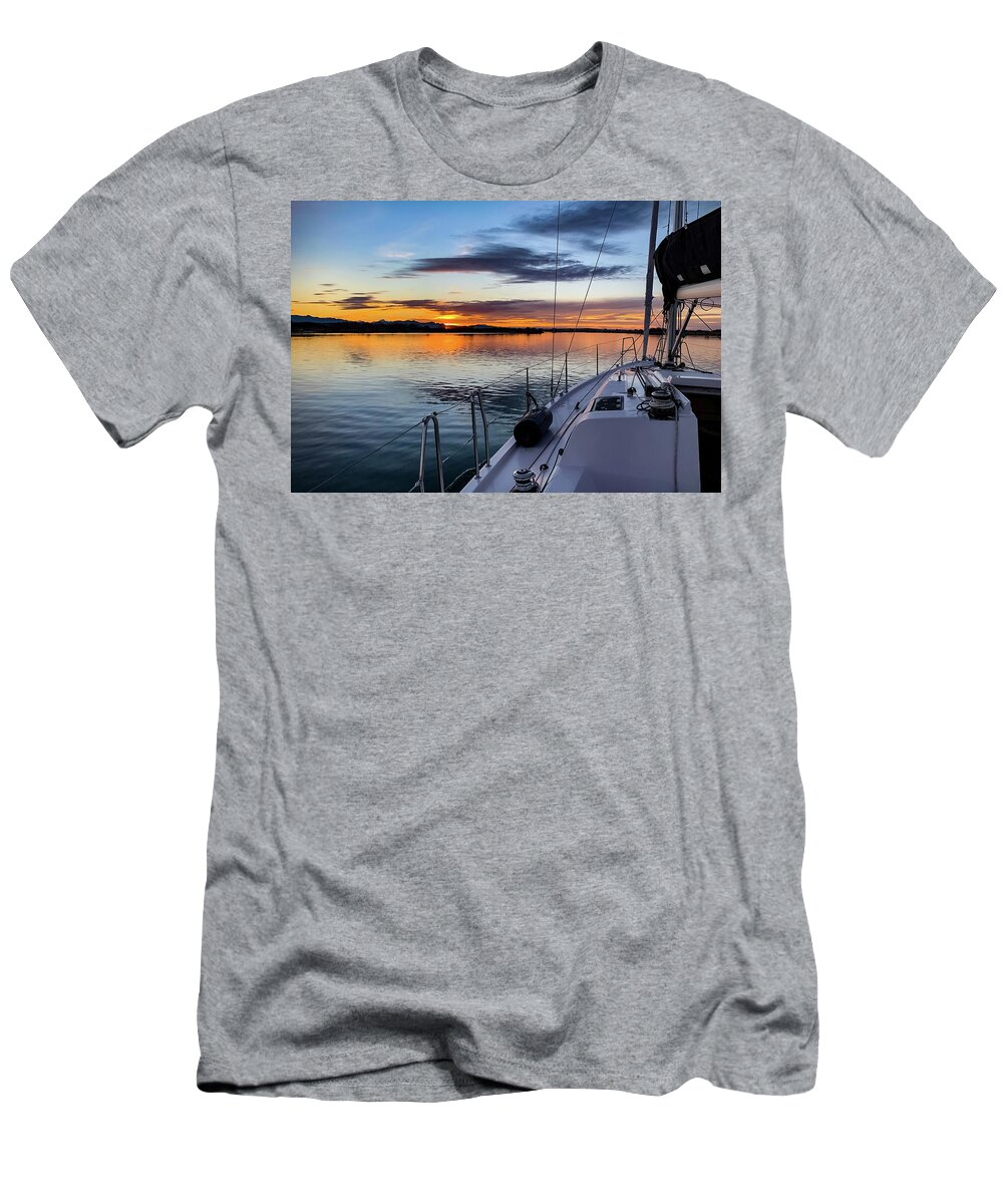  T-Shirt featuring the photograph Sailing E4 by Tim Dussault