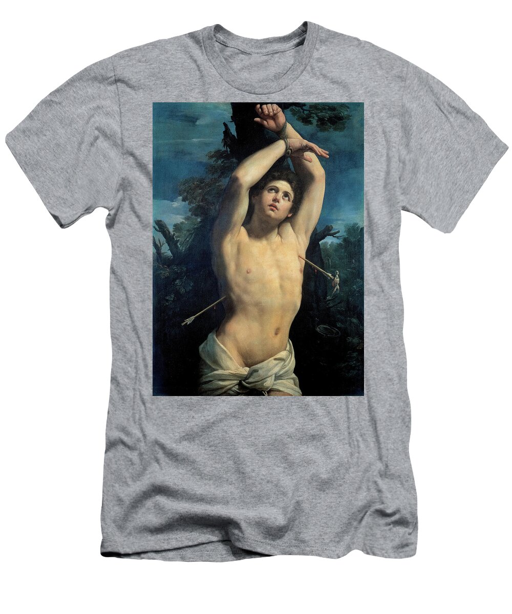 Guido Reni T-Shirt featuring the painting Saint Sebastian, 1615 by Guido Reni