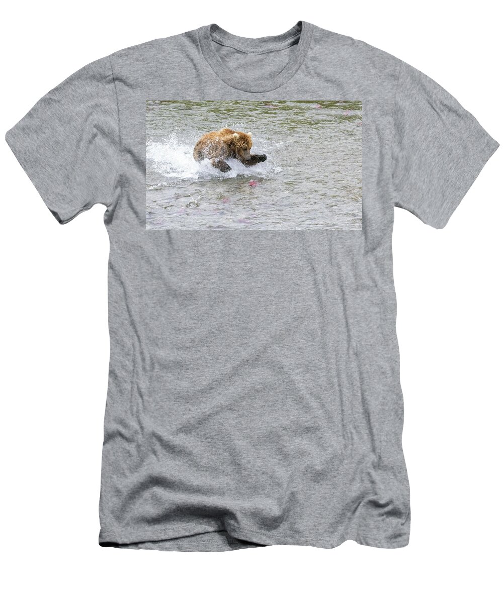 Alaska T-Shirt featuring the photograph Salmon in Sight by Cheryl Strahl