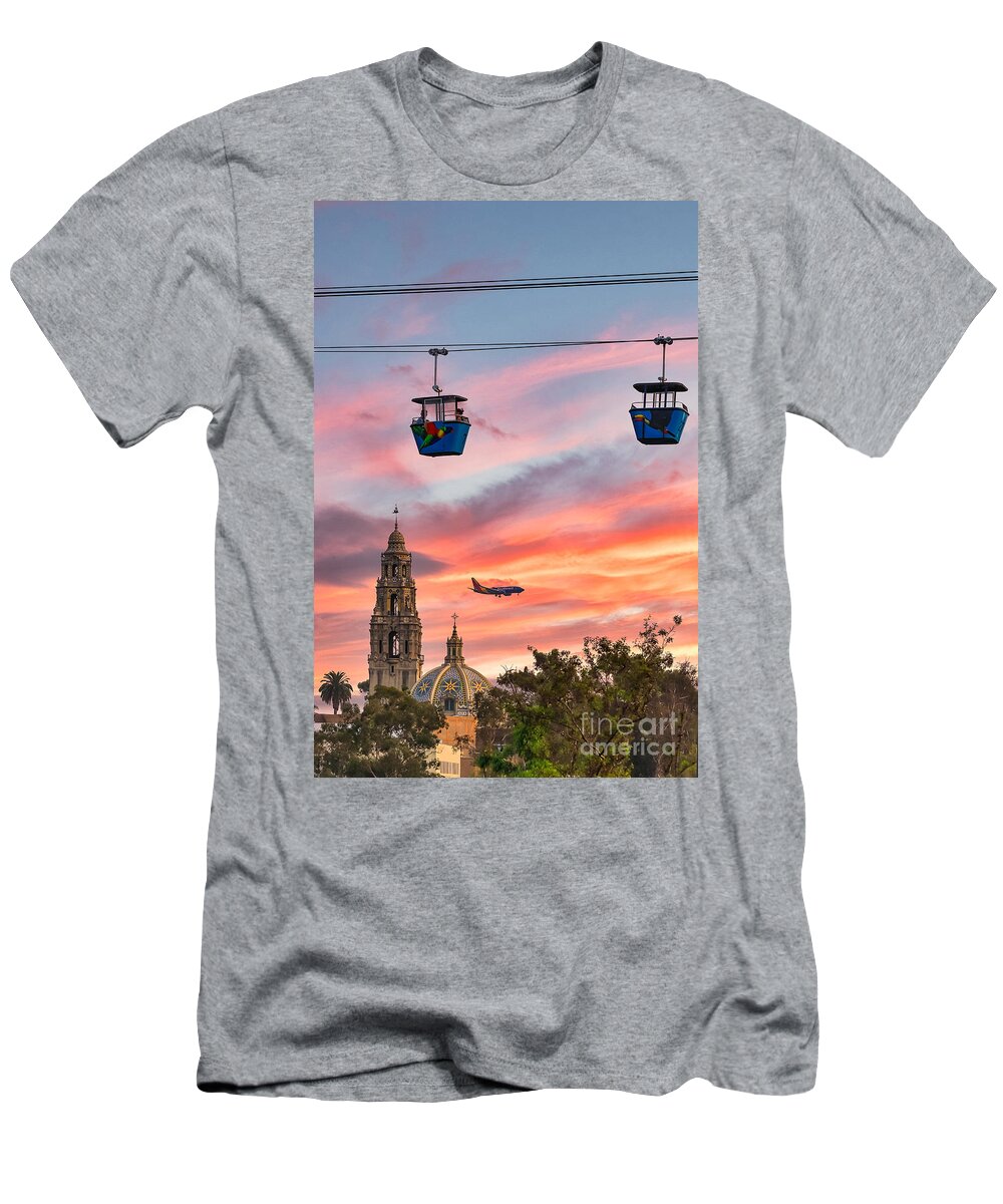 Skyfari T-Shirt featuring the photograph San Diego from Above by Sam Antonio