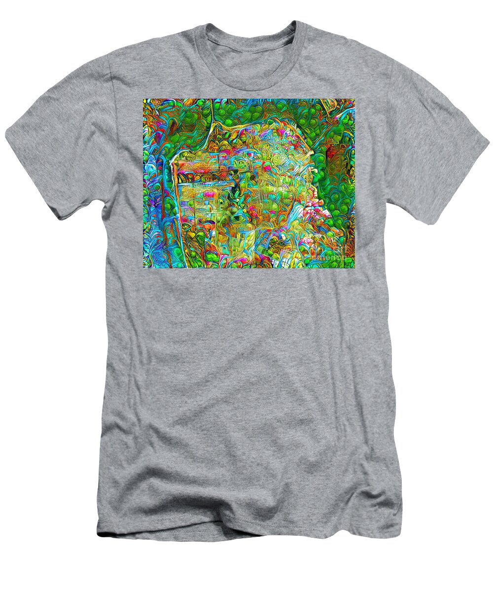Wingsdomain T-Shirt featuring the photograph San Francisco California in Contemporary Vibrant Colorful Motif 20200509 by Wingsdomain Art and Photography