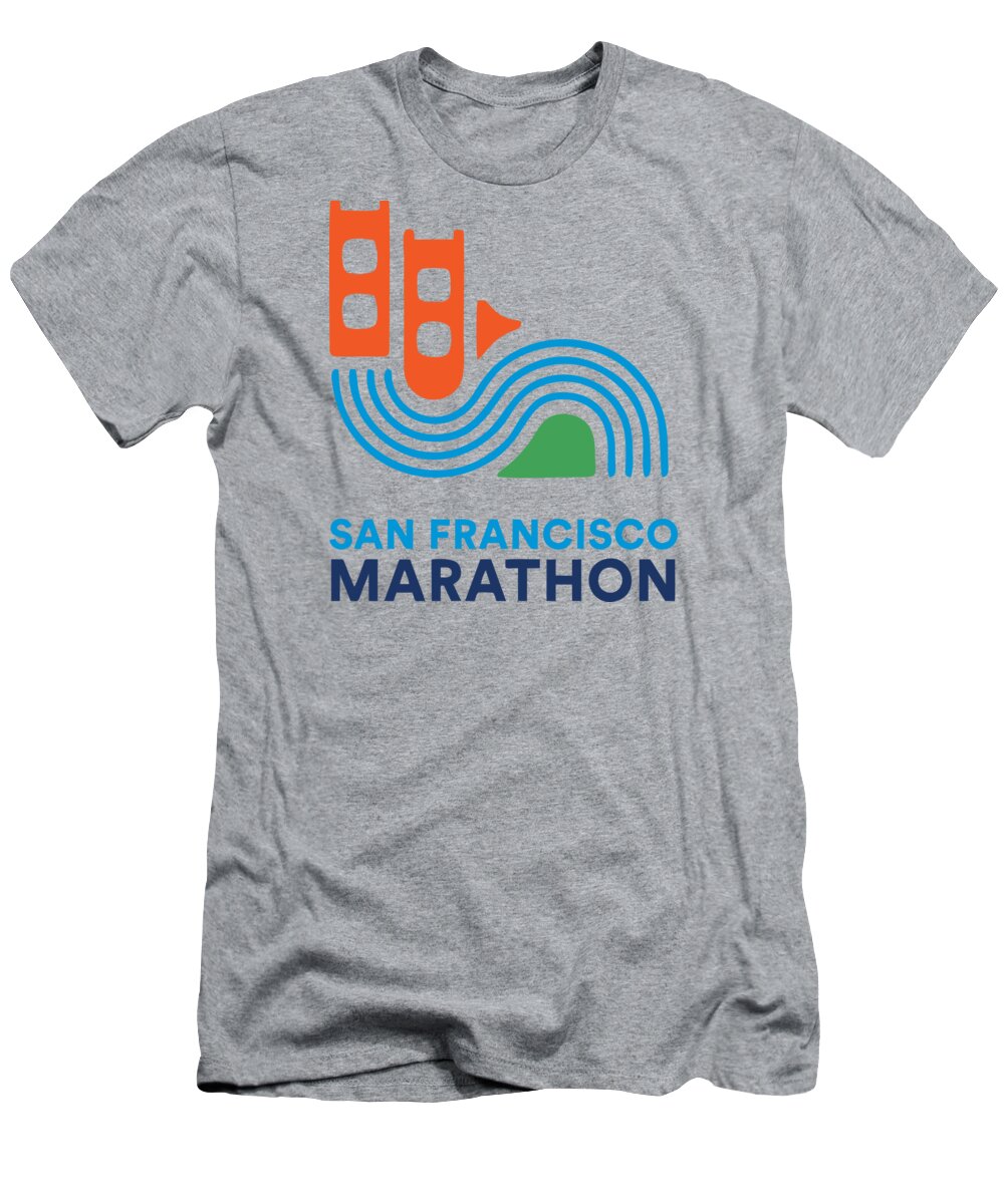 San Francisco Marathon T-Shirt featuring the digital art San Francisco Marathon by Wild Earth