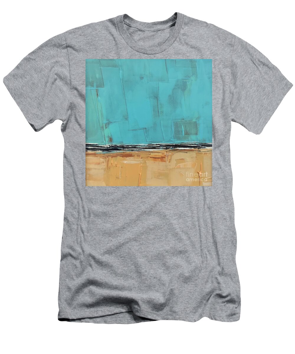 Abstract T-Shirt featuring the painting Sandbar by Lisa Dionne