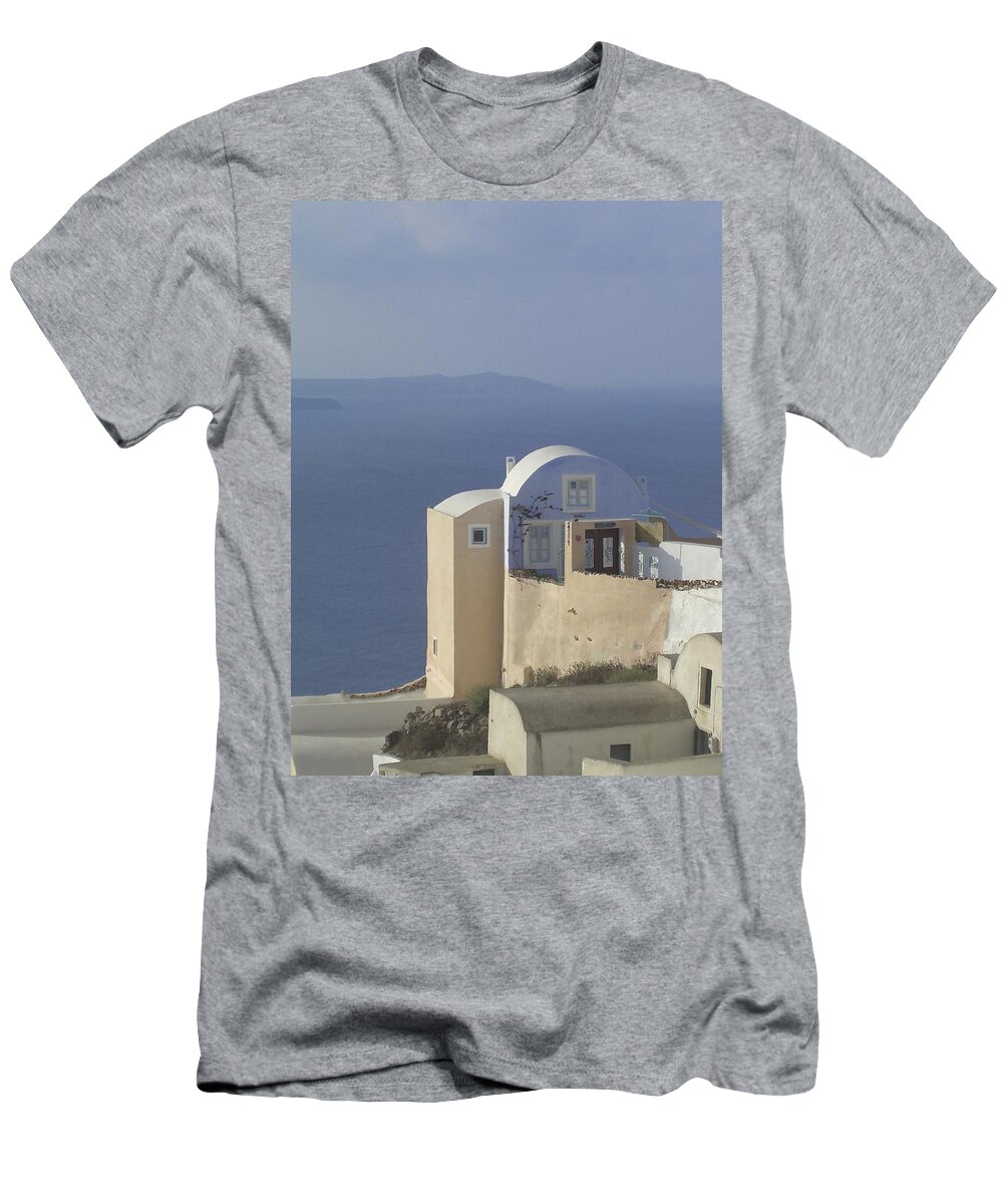 Greece T-Shirt featuring the photograph Santorini Detail by Lin Grosvenor
