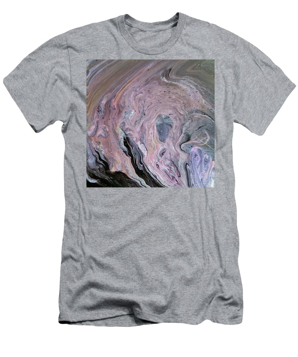 Abstract T-Shirt featuring the painting Satellite Imagery by Pour Your heART Out Artworks