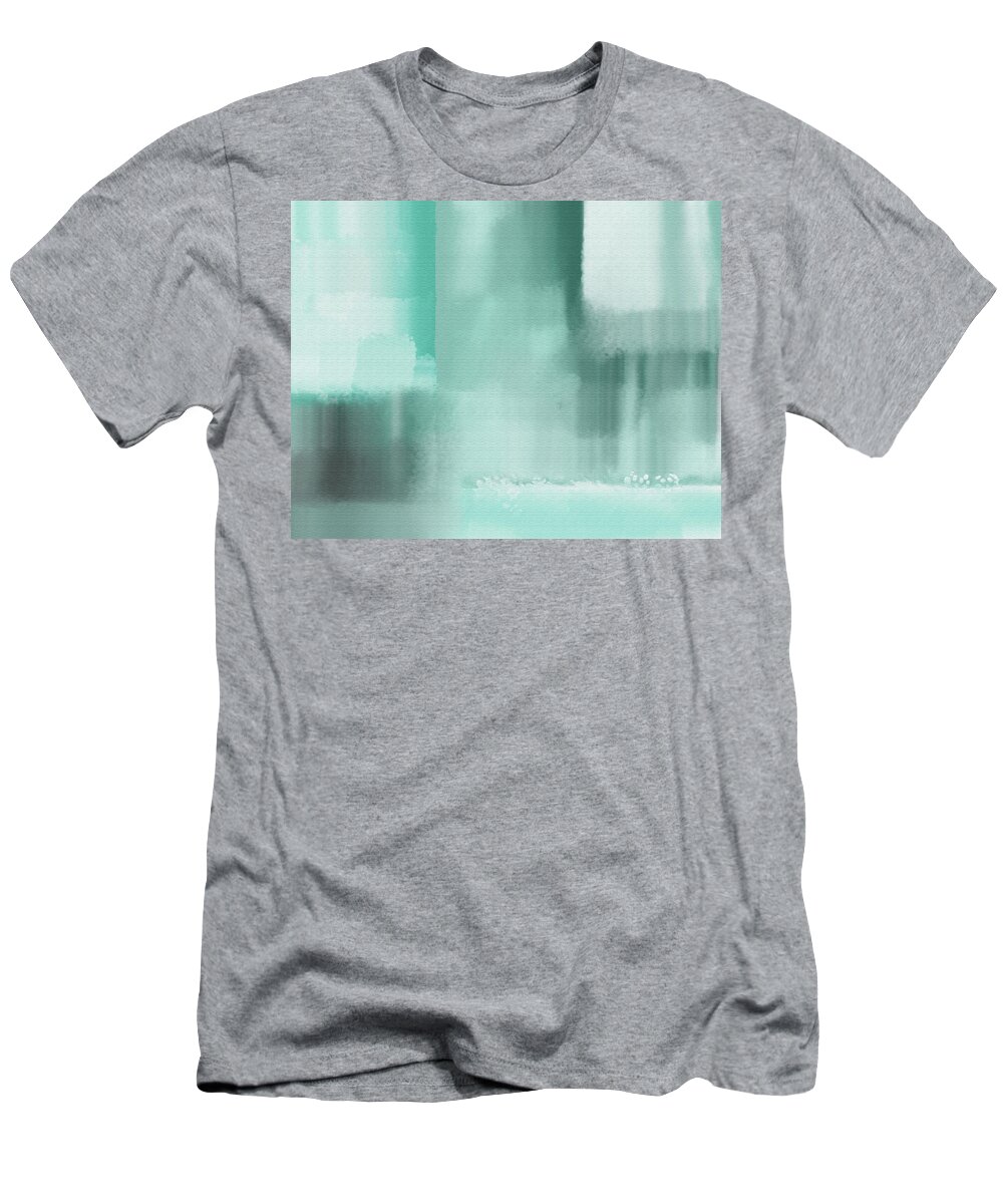 Seafoam T-Shirt featuring the digital art Seafoam by Alison Frank