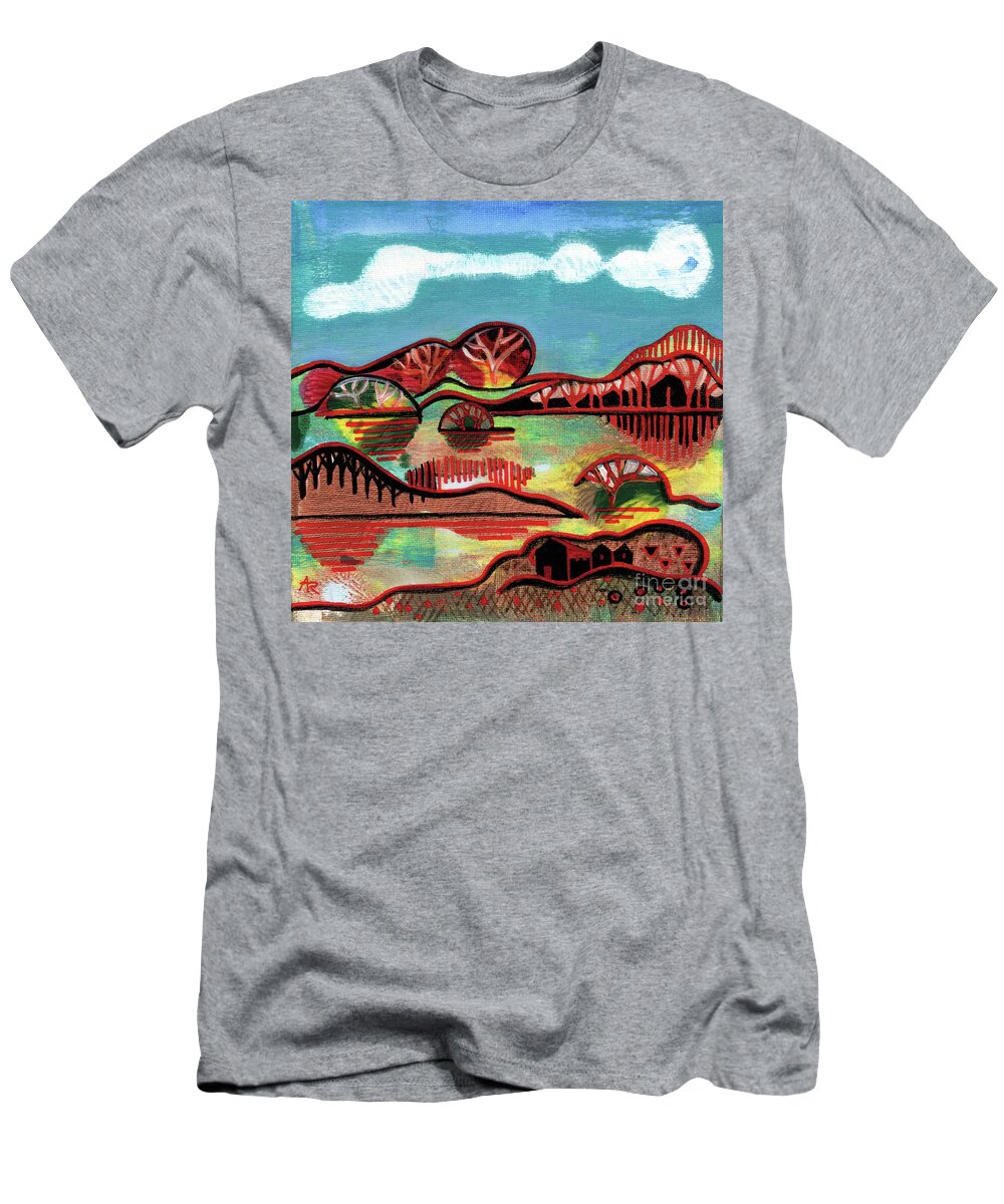 Collages T-Shirt featuring the painting Season - Autumn by Ariadna De Raadt
